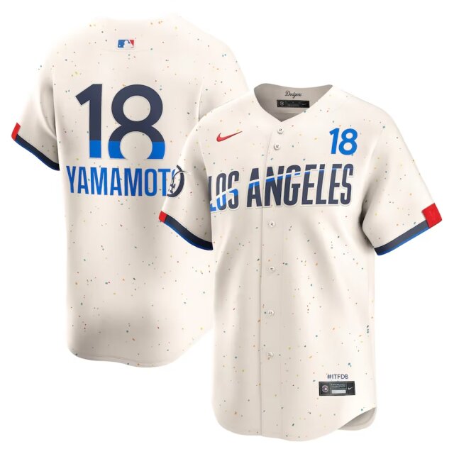 Men Los Angeles Dodgers #18 Yamamoto white Nike Game MLB Jersey new style